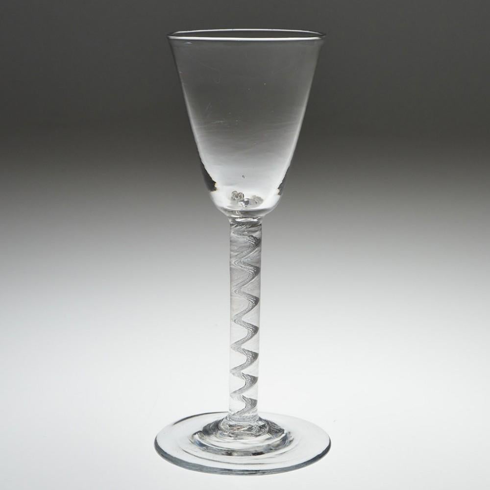 George II 18th Century Air Twist Wine Glass, circa 1750 For Sale