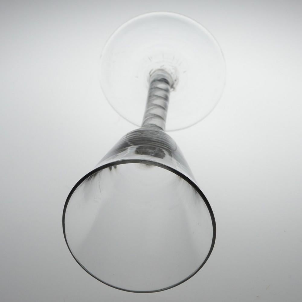 18th Century and Earlier 18th Century Air Twist Wine Glass, circa 1750 For Sale