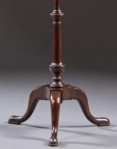 18th Century American Carved Mahogany Pole Screen