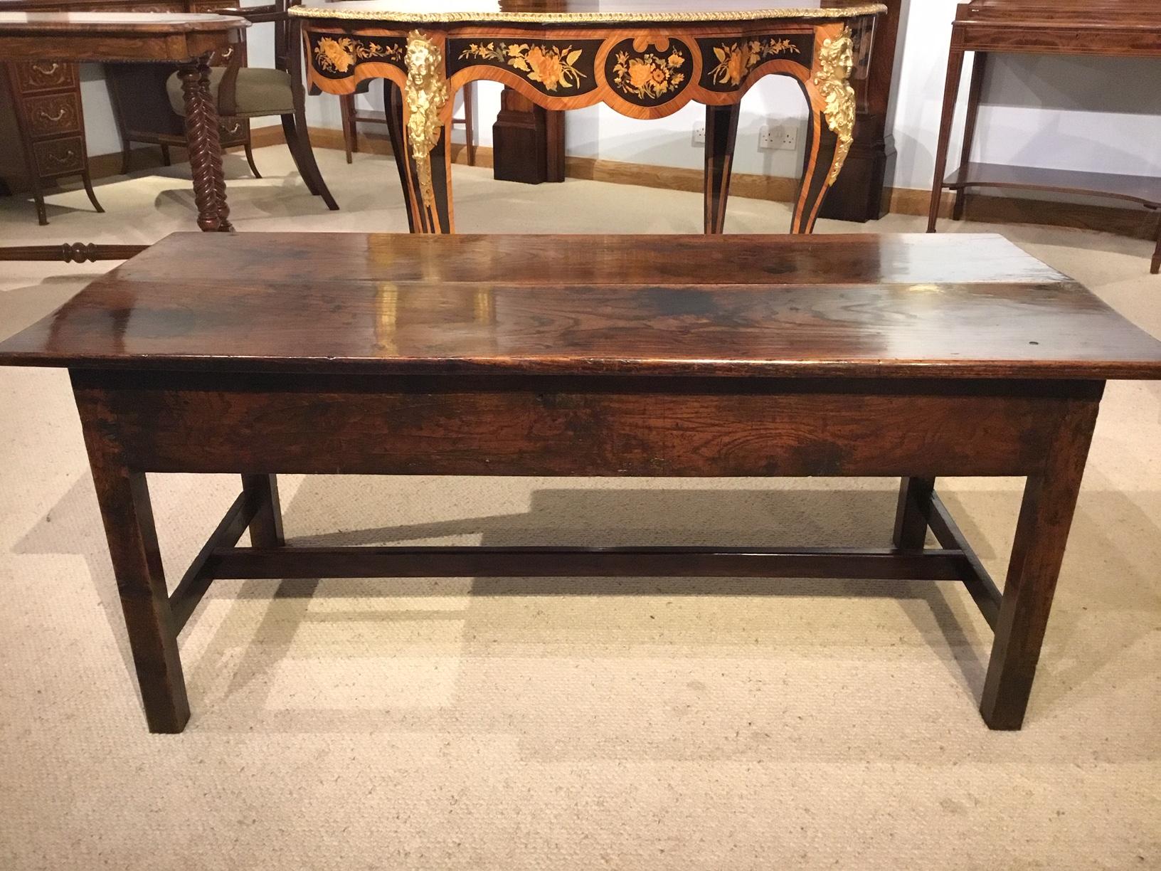Late 18th Century 18th Century Antique Elm Coffee Table