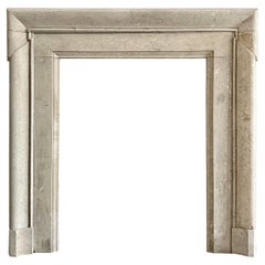 An 18th Century Architectural English Stone Bolection Fireplace Mantel 