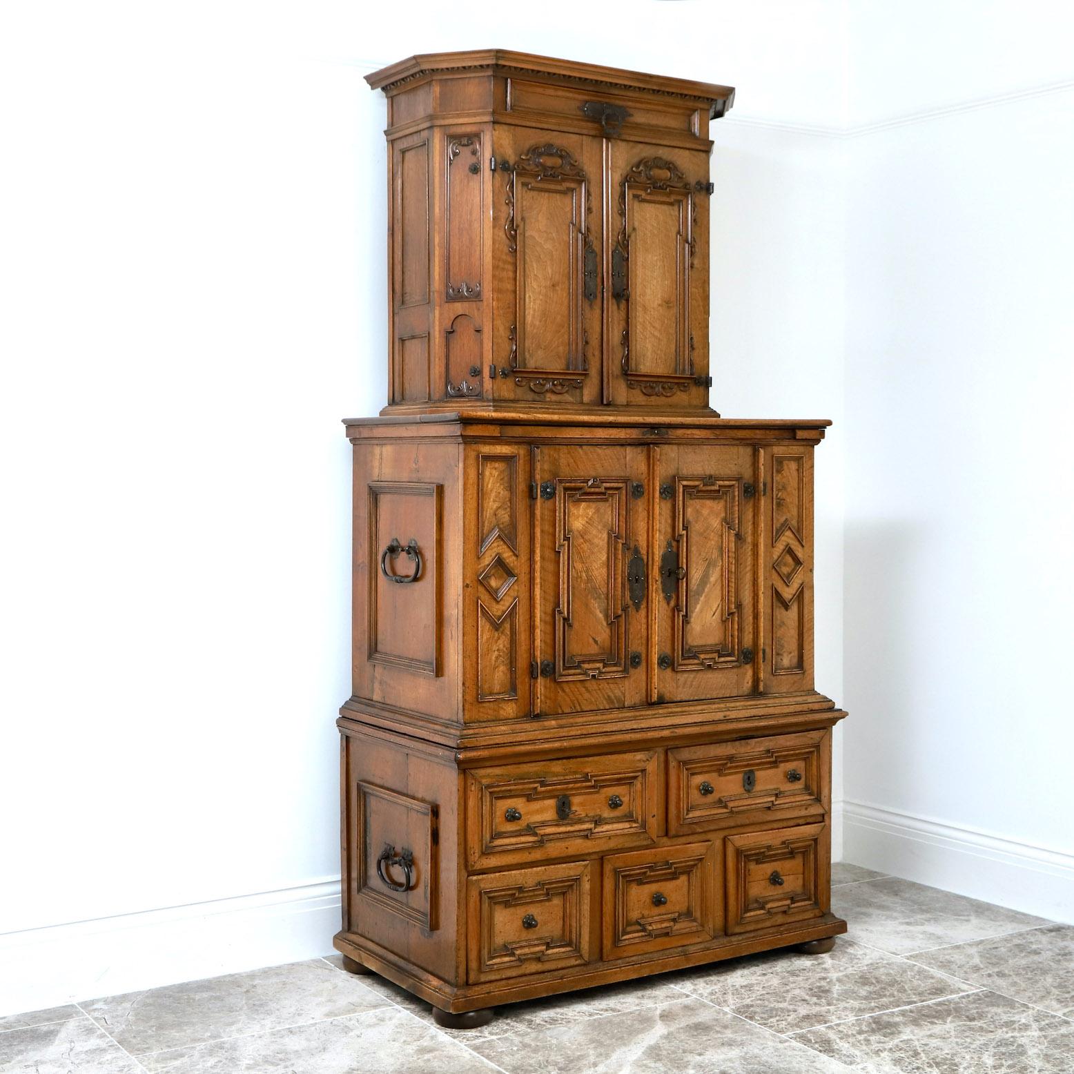 Austrian An 18th Century Baroque Stacking Cabinet For Sale