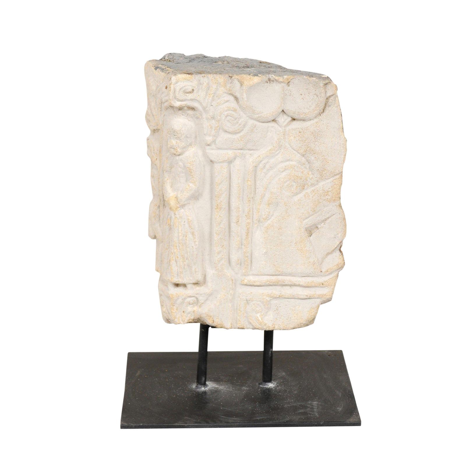 An 18th Century Carved Stone Fragment From Aragon, Spain