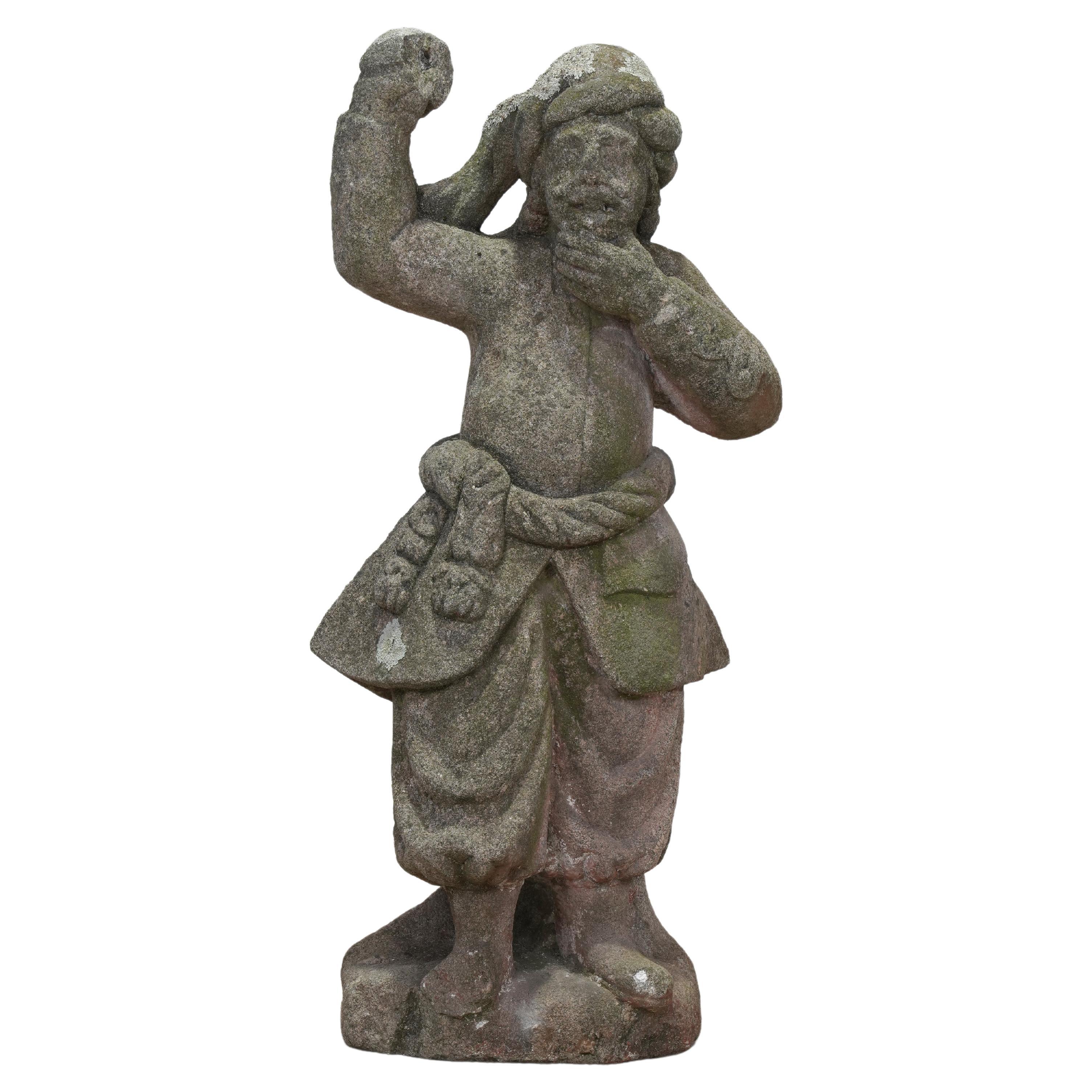 An 18th Century Carved Stone Turkish Warrior For Sale