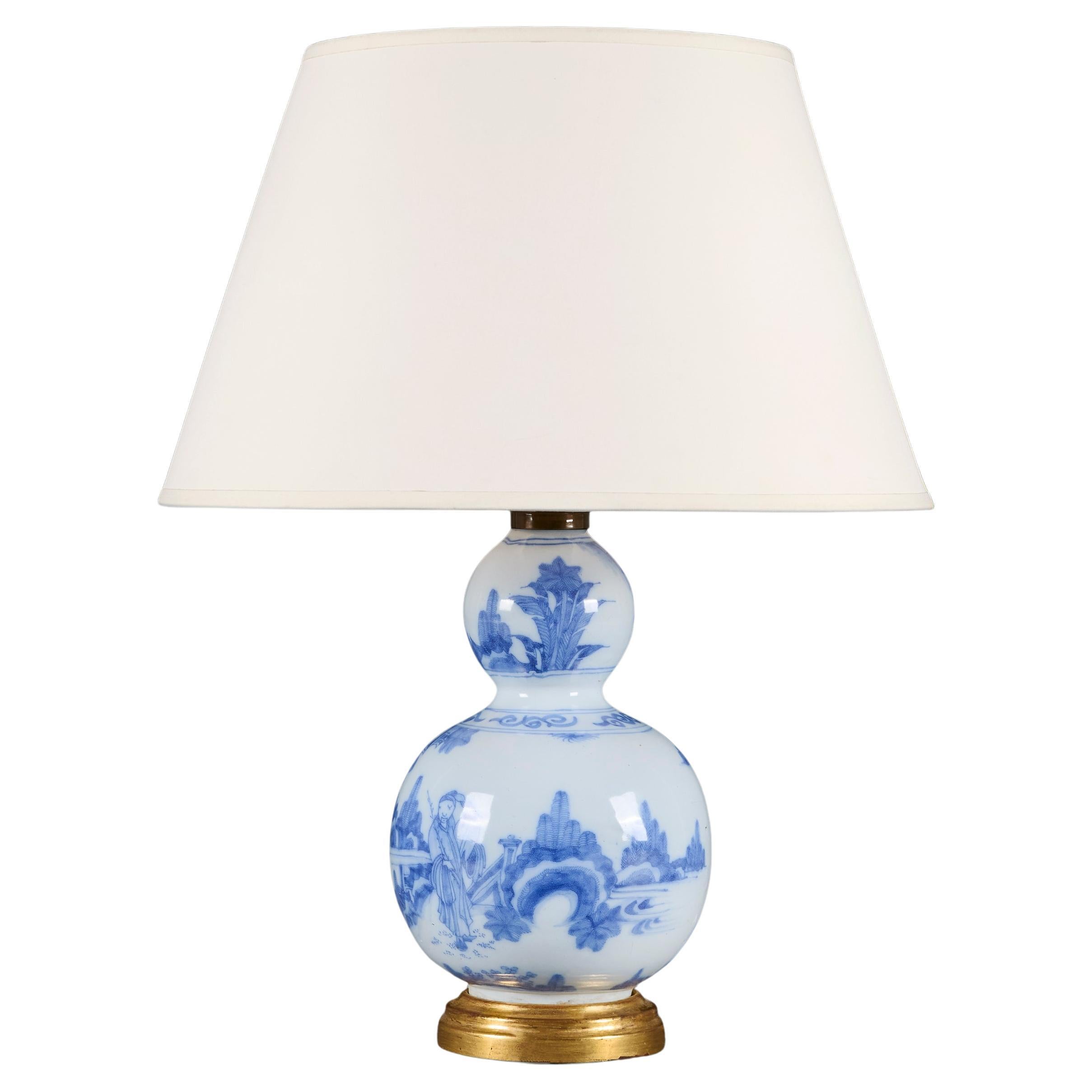 An 18th Century Chinese Double Gourd Table Lamp For Sale