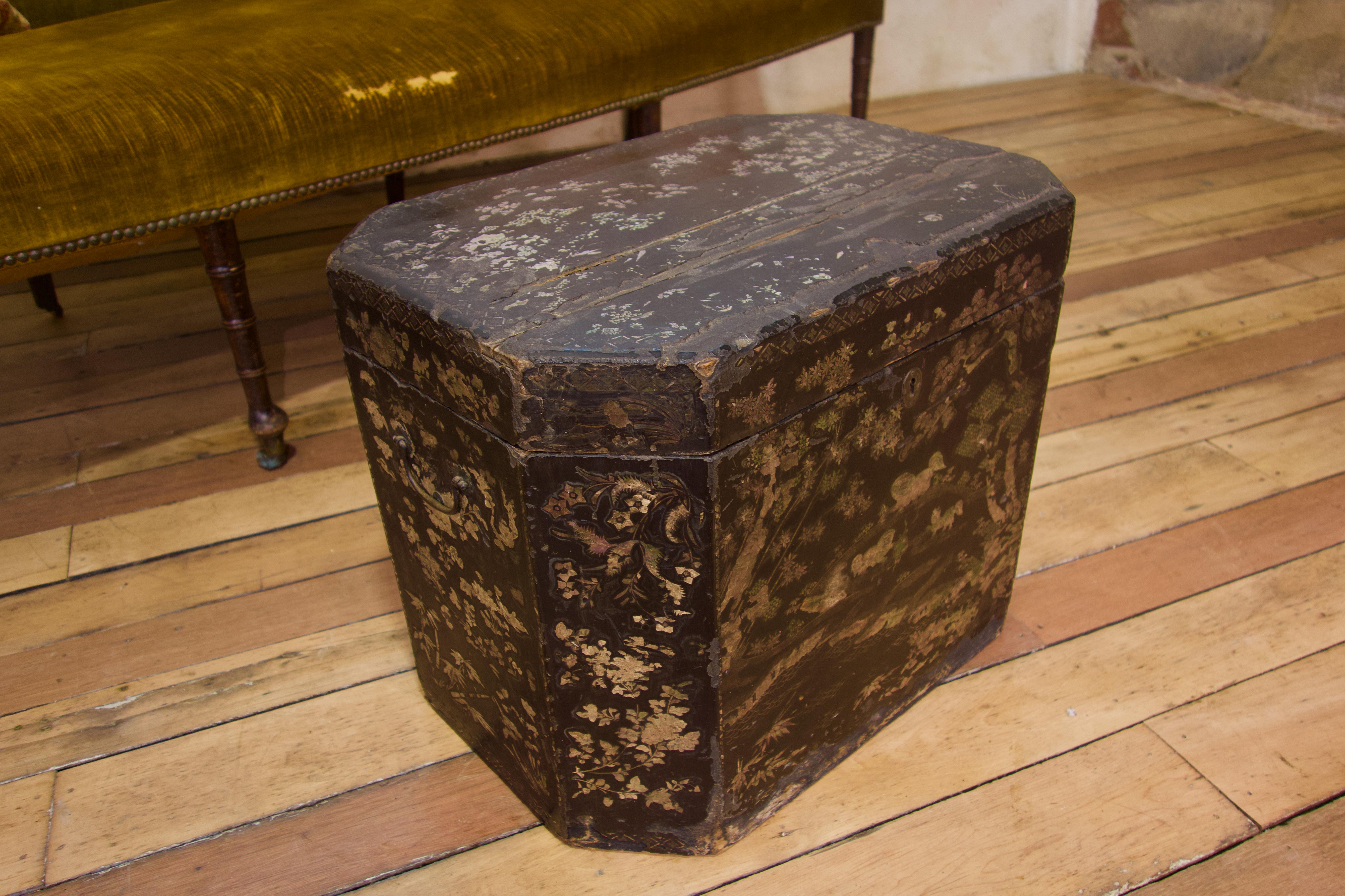 18th Century Chinese Export Mother Of Pearl Tea Chest For Sale 2