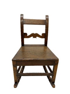 18th Century English Oak Children's Rocking Chair