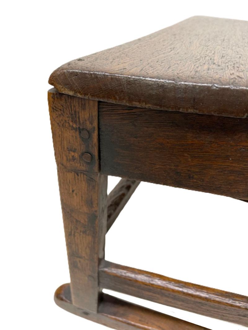 18th Century English Oak Children's Rocking Chair For Sale 1