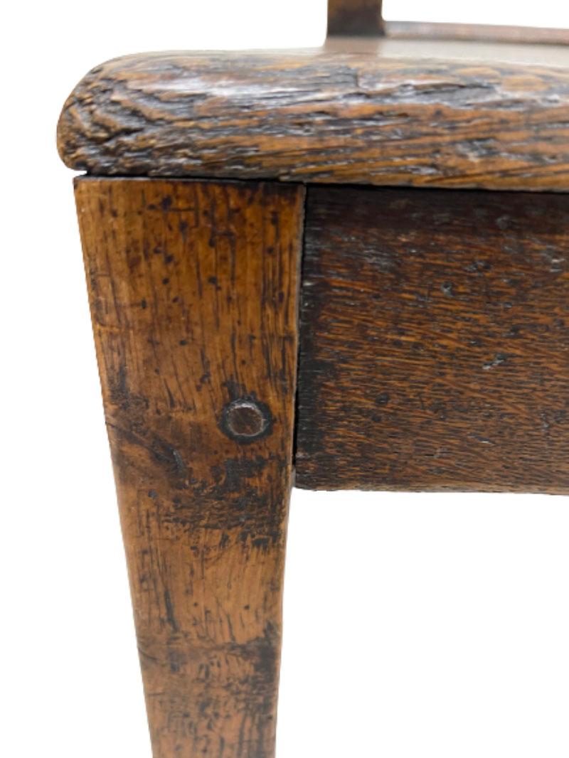 18th Century English Oak Children's Rocking Chair For Sale 2