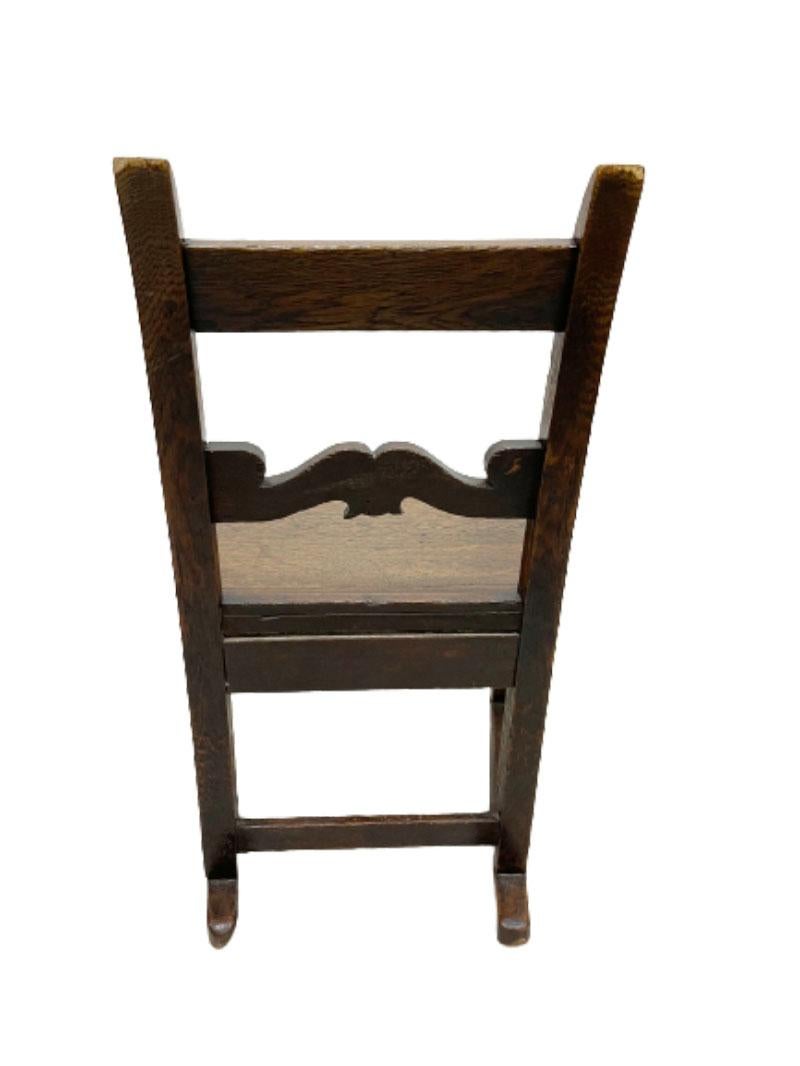 18th Century English Oak Children's Rocking Chair For Sale 3