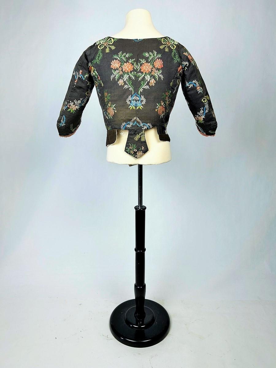 An 18th century French brocaded silk bodice Caraco - France Circa 1750 1