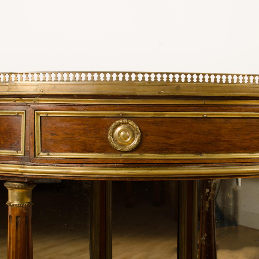 Eighteenth Century French Demilune Mahogany Server with Marble Top 1