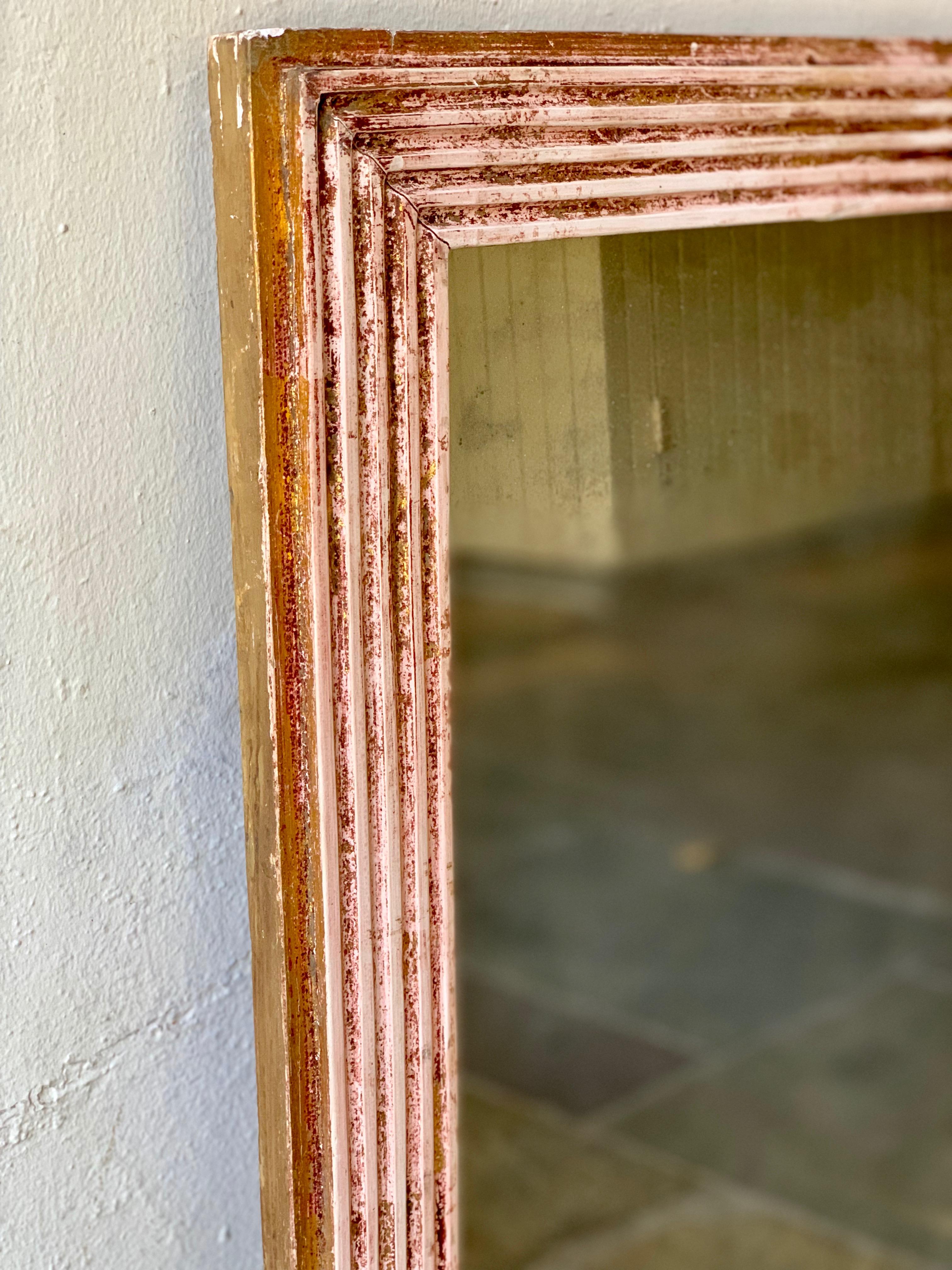 Directoire Mercury Glass Mirror with Original Gilding, French, 19th century In Good Condition In New Orleans, LA