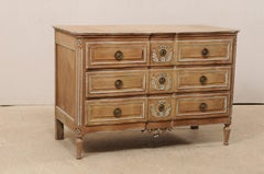 18th Century French Neoclassical Chest with Floral Carved Serpentine Front