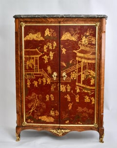 18th Century French Ormolu and Chinese Lacquer-Mounted Kingwood Cabinet