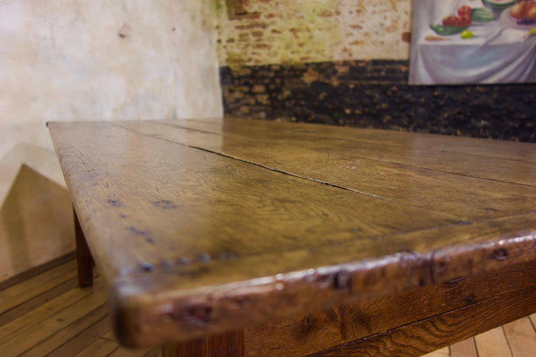 18th Century George III Oak Country Farmhouse Table, Refectory In Good Condition For Sale In Basingstoke, Hampshire
