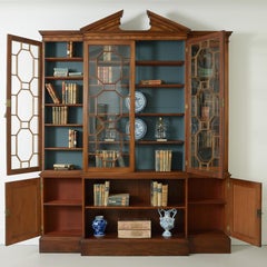 18th Century George III Period Mahogany Breakfront Bookcase