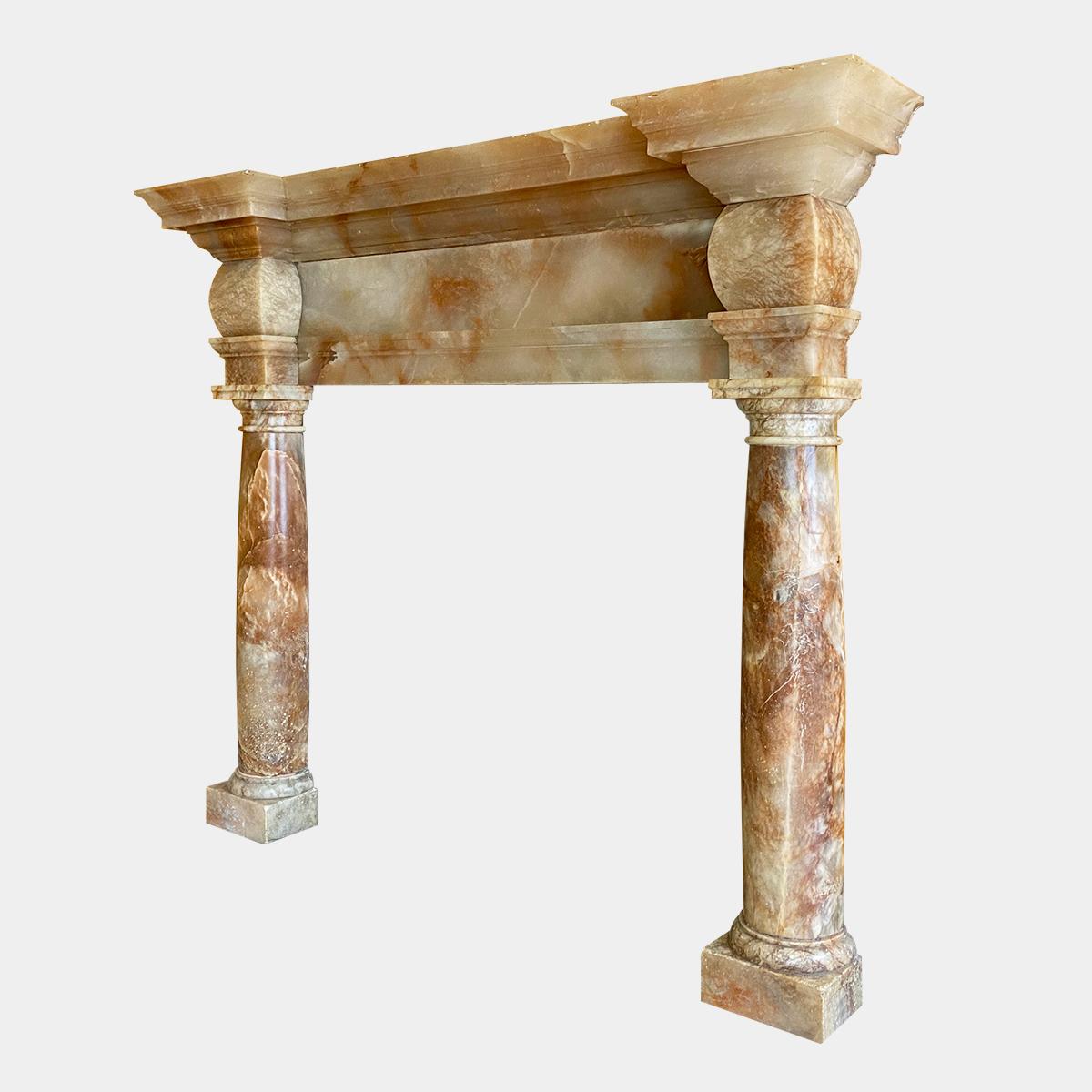 18th Century and Earlier 18th Century Georgian Onyx Fireplace Mantel For Sale