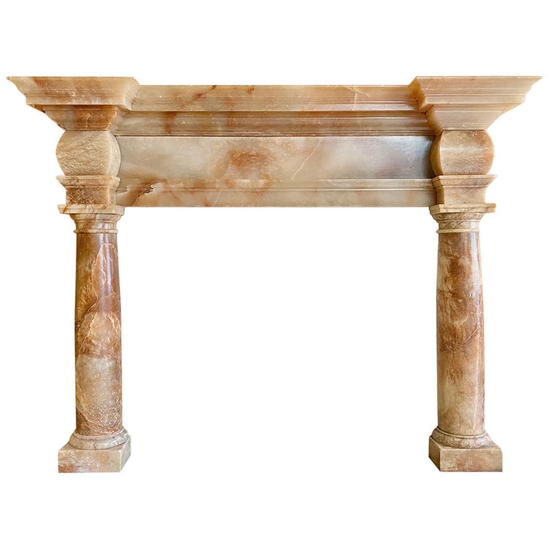 18th Century Georgian Onyx Fireplace Mantel