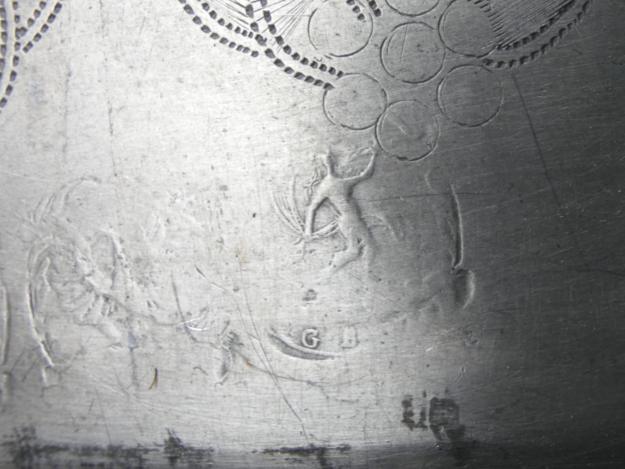 Lampada di Hanukkah in peltro del XVIII secolo, Nördlingen, 1786-1819 in vendita 2