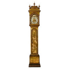 An 18th Century Green Japanned Lacquer Longcase Clock