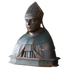 18th Century Italian Bust of Sant'Agostino