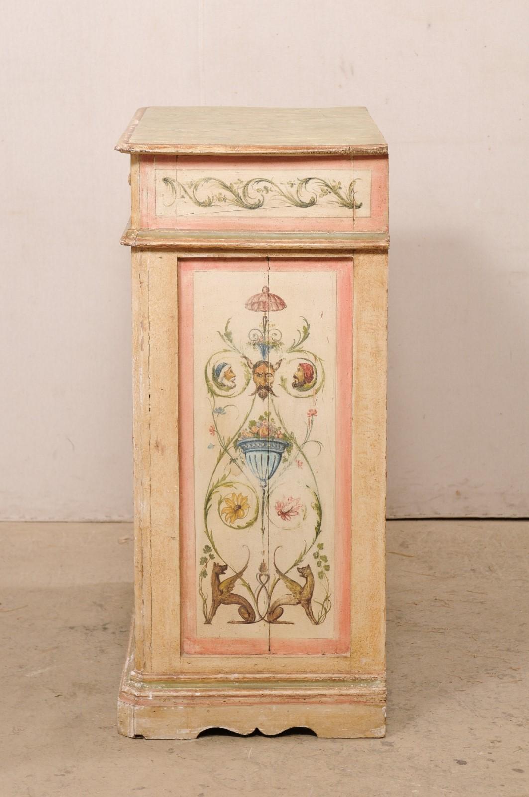 18th Century Italian Cabinet Embellished w/Original Hand-Painting For Sale 3