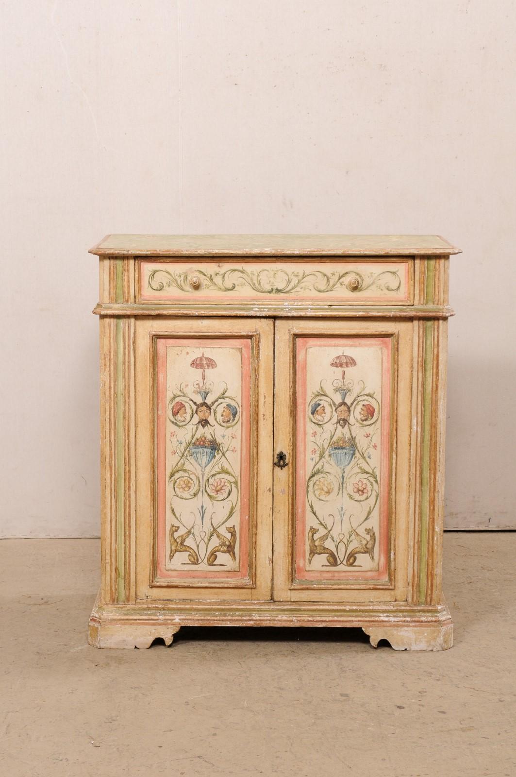 18th Century Italian Cabinet Embellished w/Original Hand-Painting For Sale 4