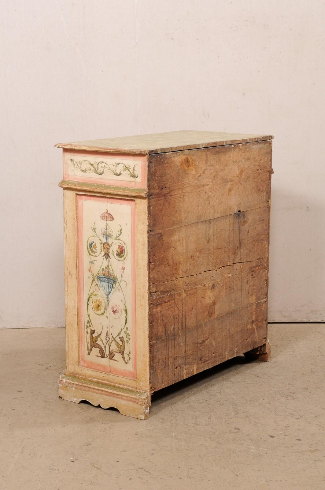 18th Century Italian Cabinet Embellished w/Original Hand-Painting For Sale 2