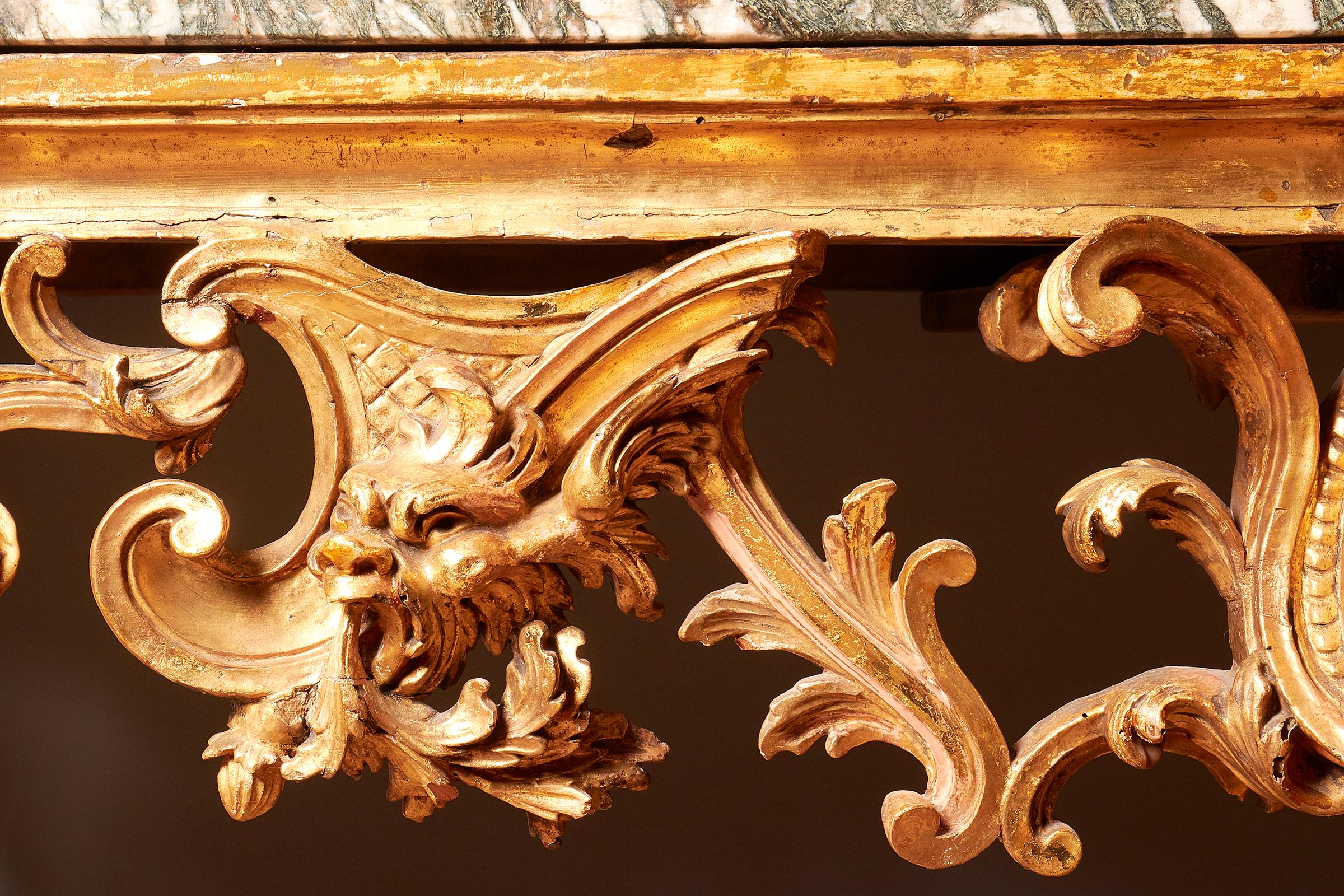 Rococo 18th Century Italian Console Table from Tuscany