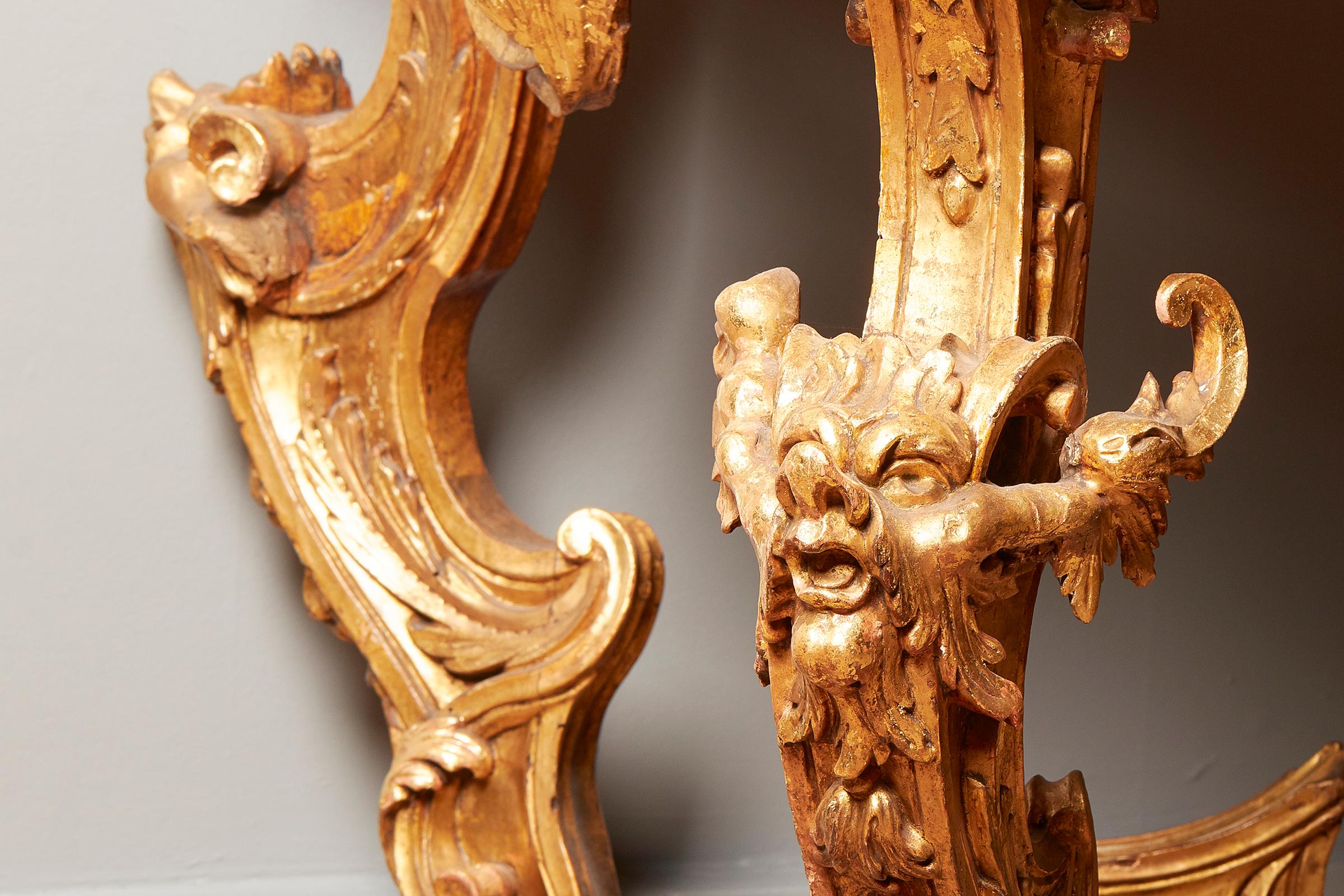 Hand-Carved 18th Century Italian Console Table from Tuscany