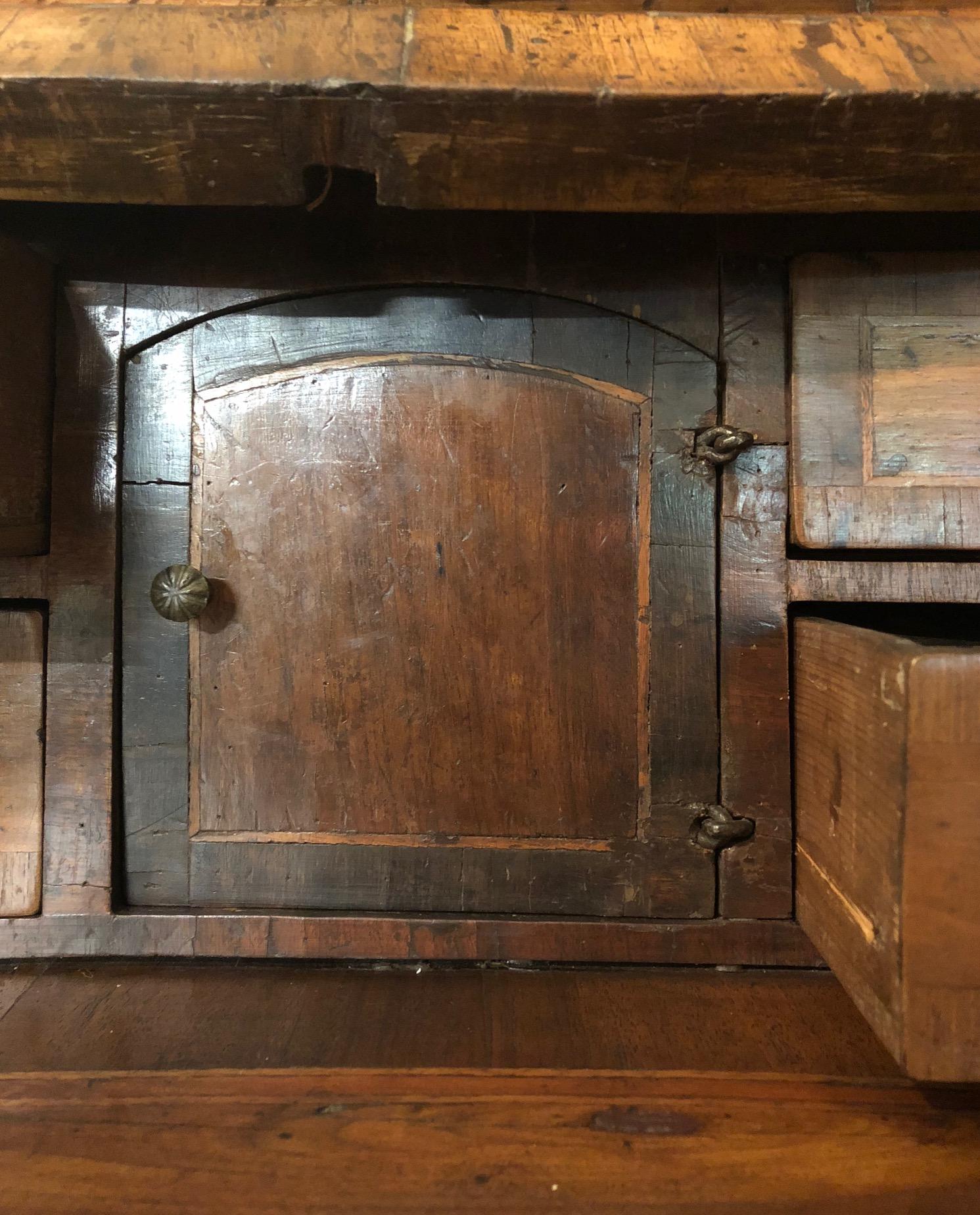 An 18th Century Italian Marquetry Inlaid Bureau Cabinet For Sale 5