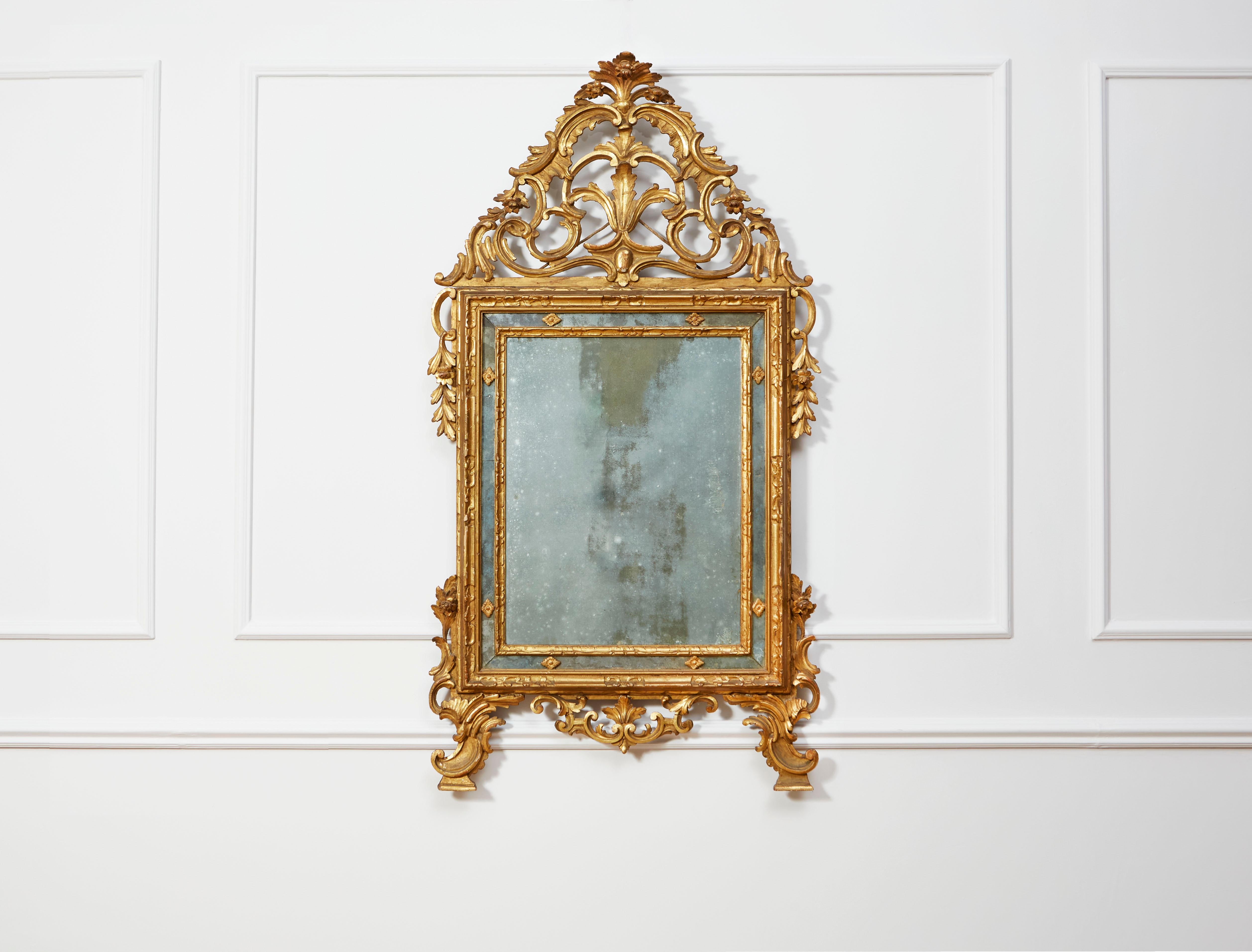 Rococo Revival 18th Century Italian Mirror For Sale