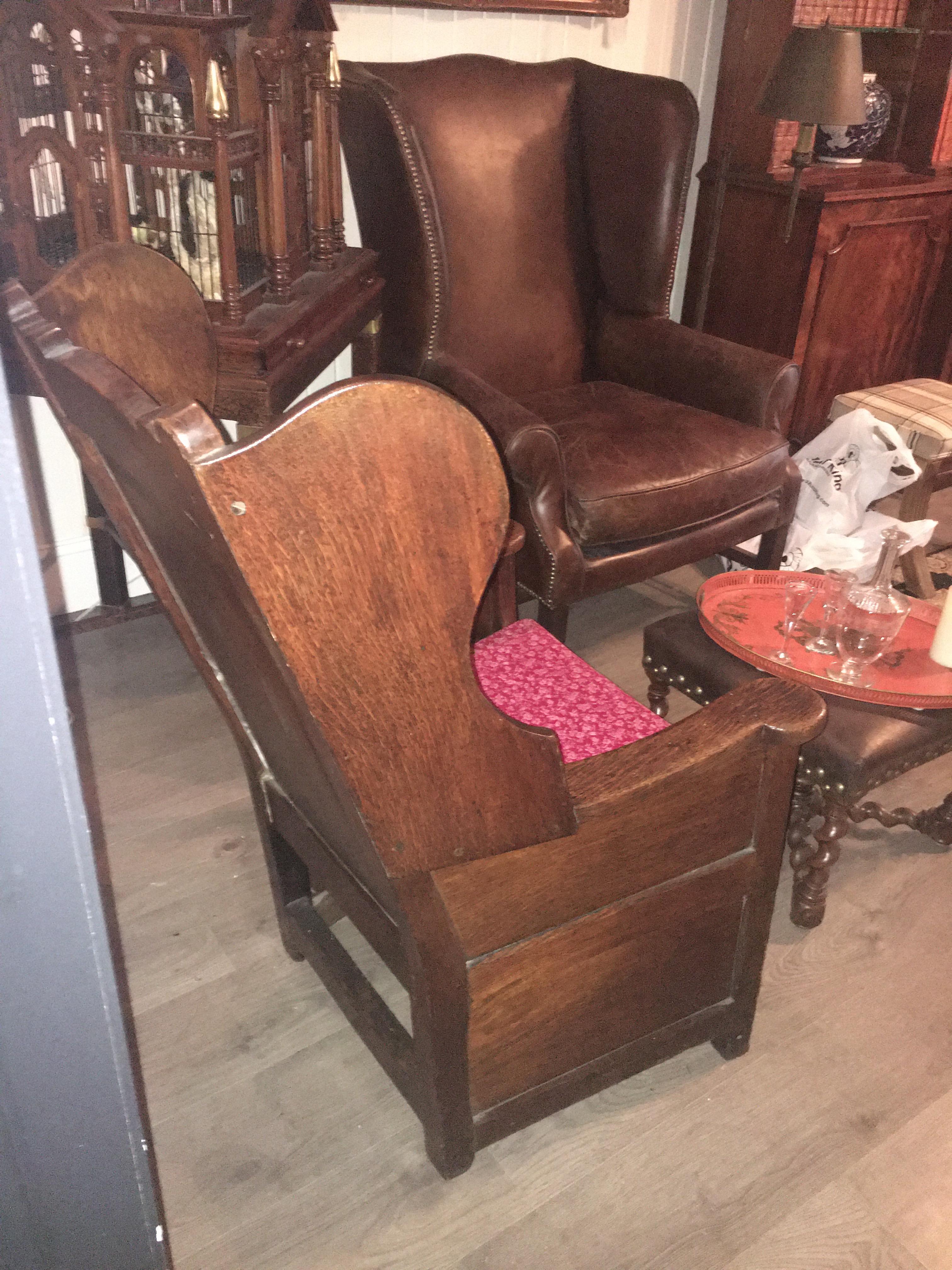 George III 18th Century Lambing Chair, Great Color and Patination, Nice Accent Piece For Sale