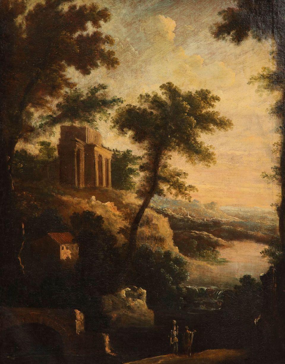 Giltwood An 18th-Century Landscape Painting