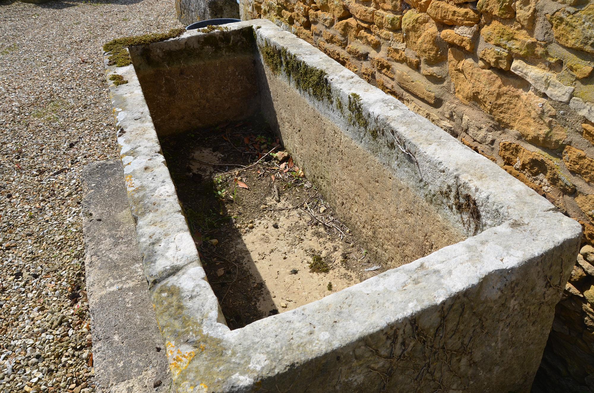 French Antique Stone Trough, 18th Century