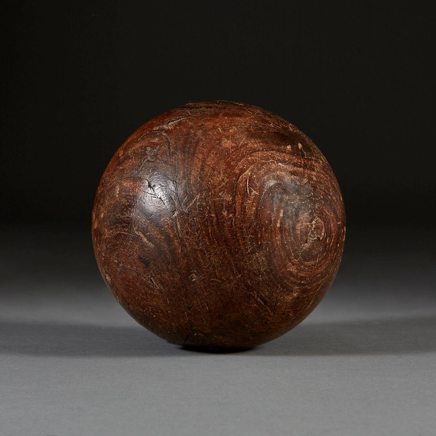 A late eighteenth century lignum vitae sphere of large scale.

Lignum vitae was favoured by Dame Barbara Hepworth, and a Hepworth sphere sculpture in the material was recently sold for £650,000.