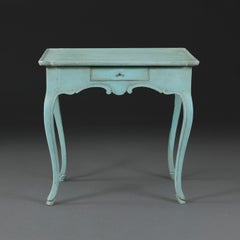 An 18th century Louis XVI blue painted table