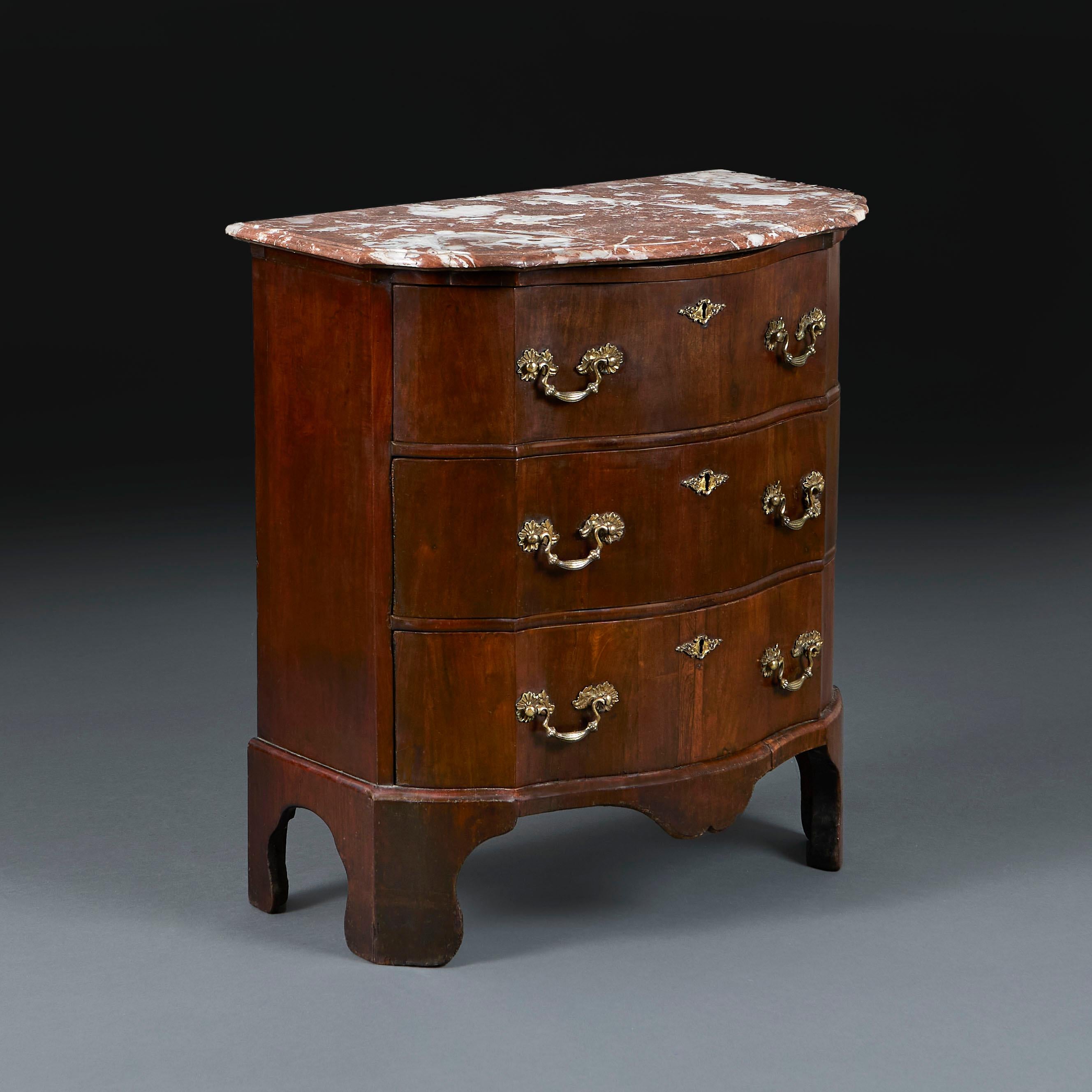 French An 18th Century Mahogany Serpentine Bedside Commode  For Sale