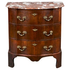Antique An 18th Century Mahogany Serpentine Bedside Commode 