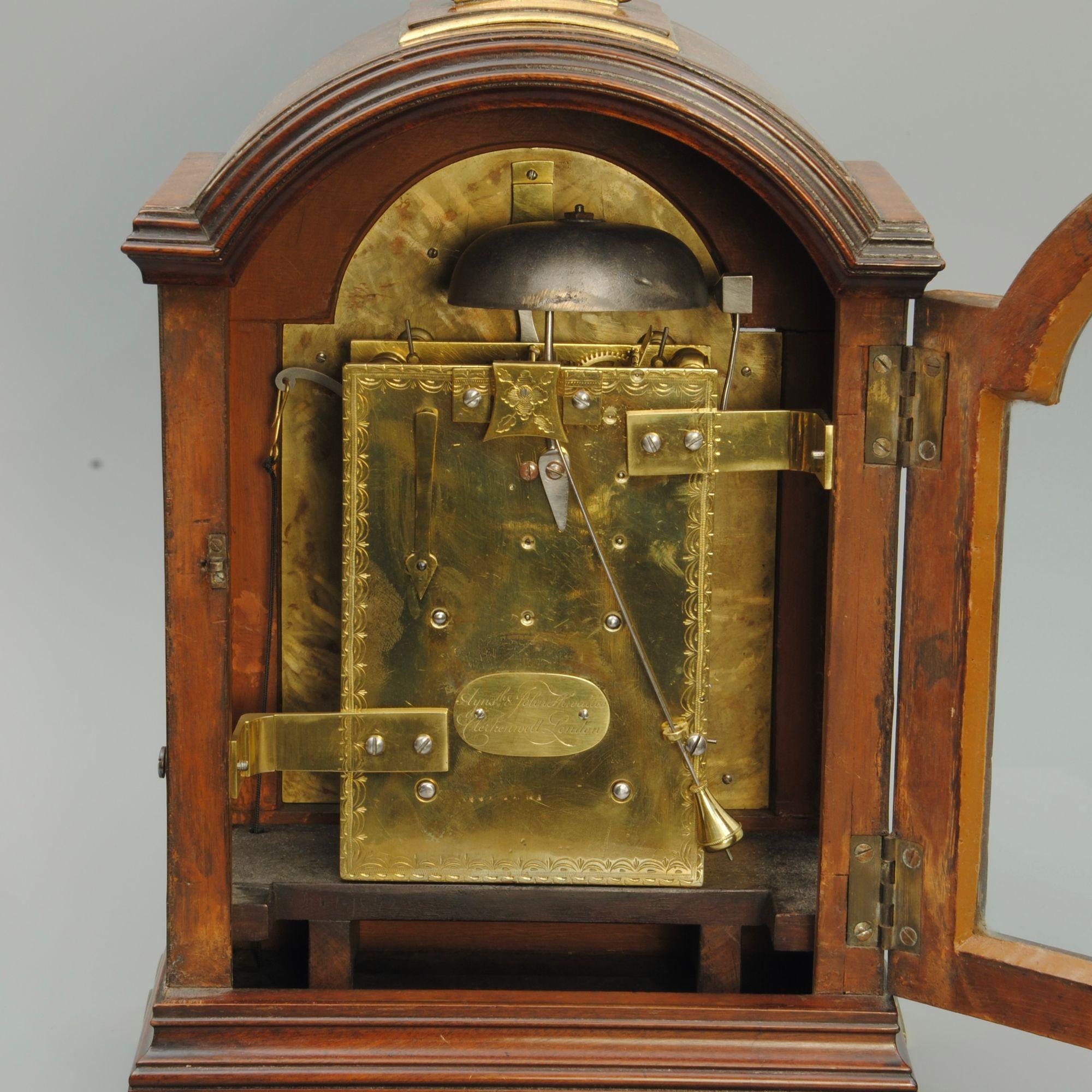 18th Century Mahogany Verge Bracket Clock For Sale 1