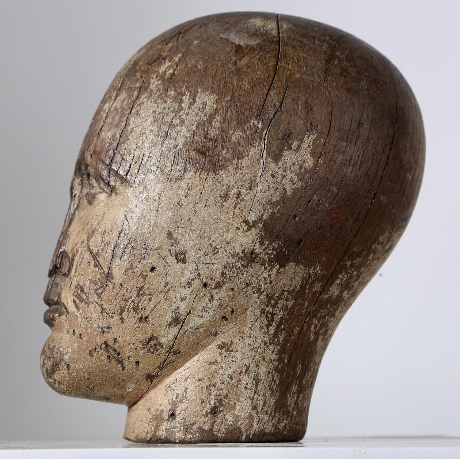 French 18th Century Mannequin Head