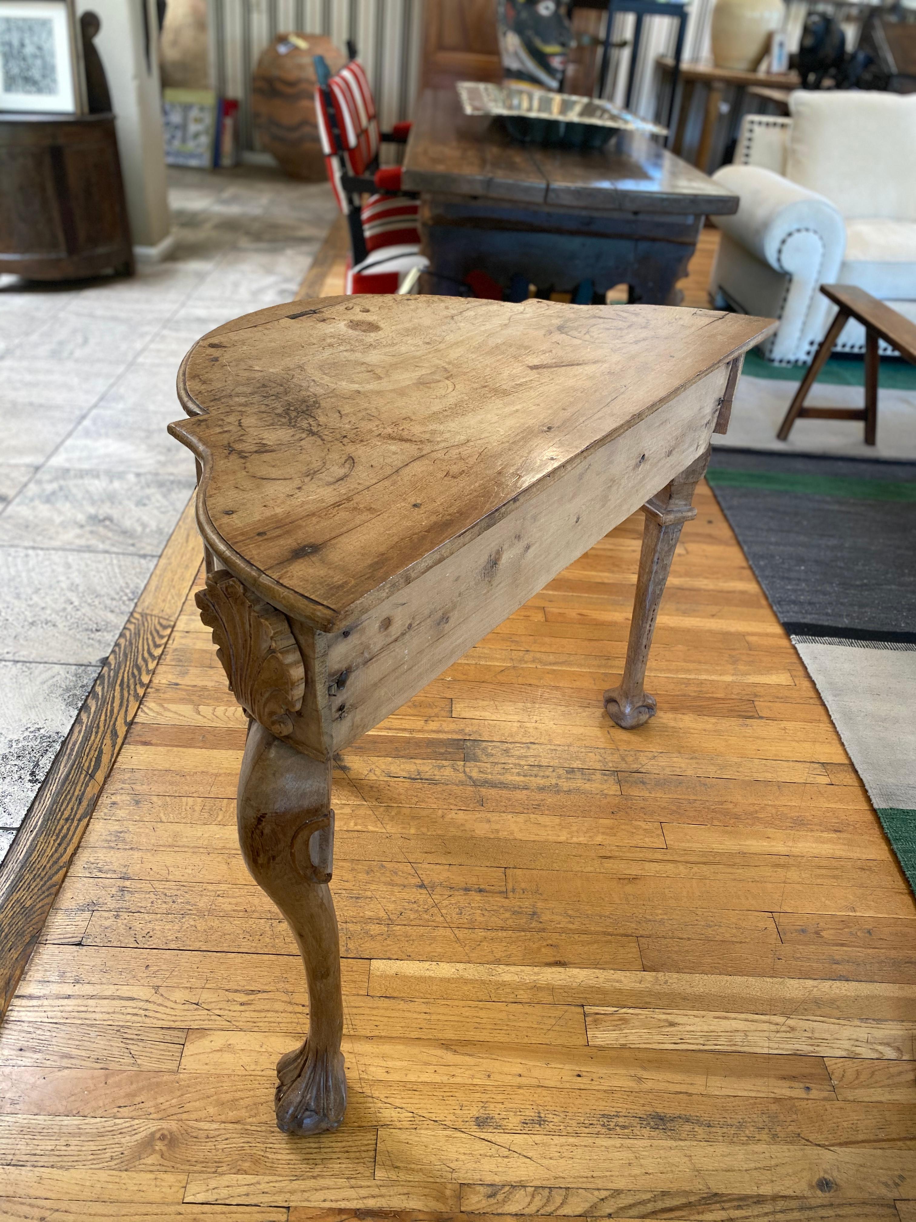 18th Century Mexican Demilune Table In Excellent Condition For Sale In Scottsdale, AZ