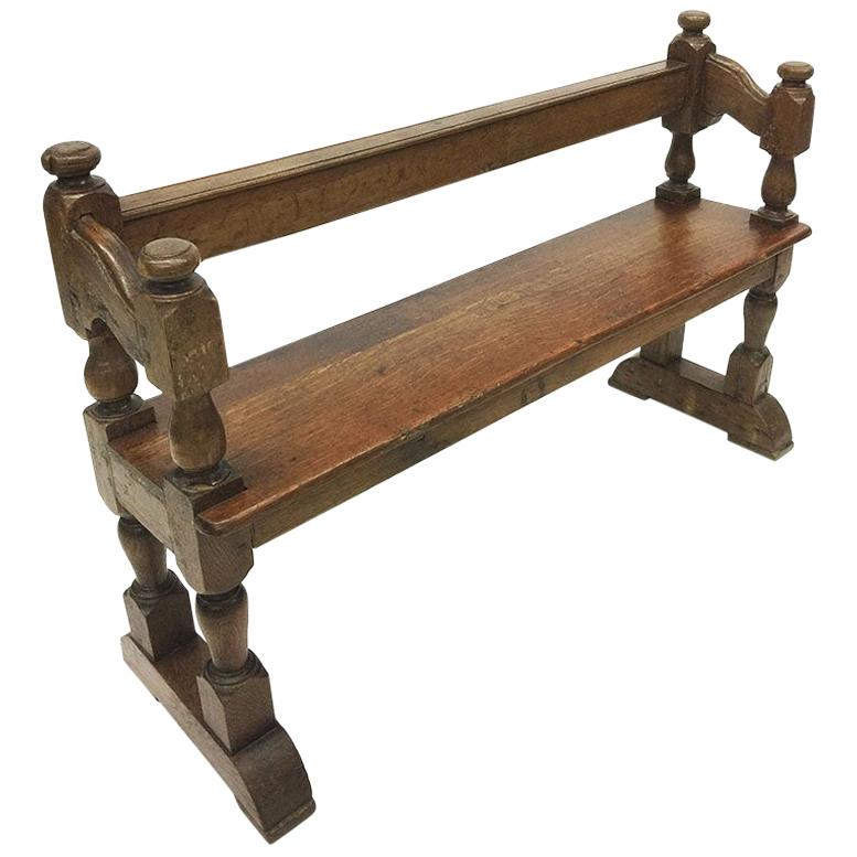 An 18th Century oak hall sofa, bench, settee, Dutch For Sale