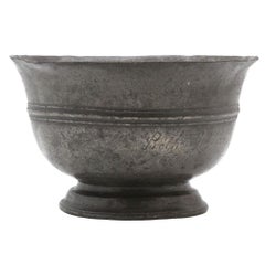 An 18th Century Pewter Beit Cholim Charity Bowl