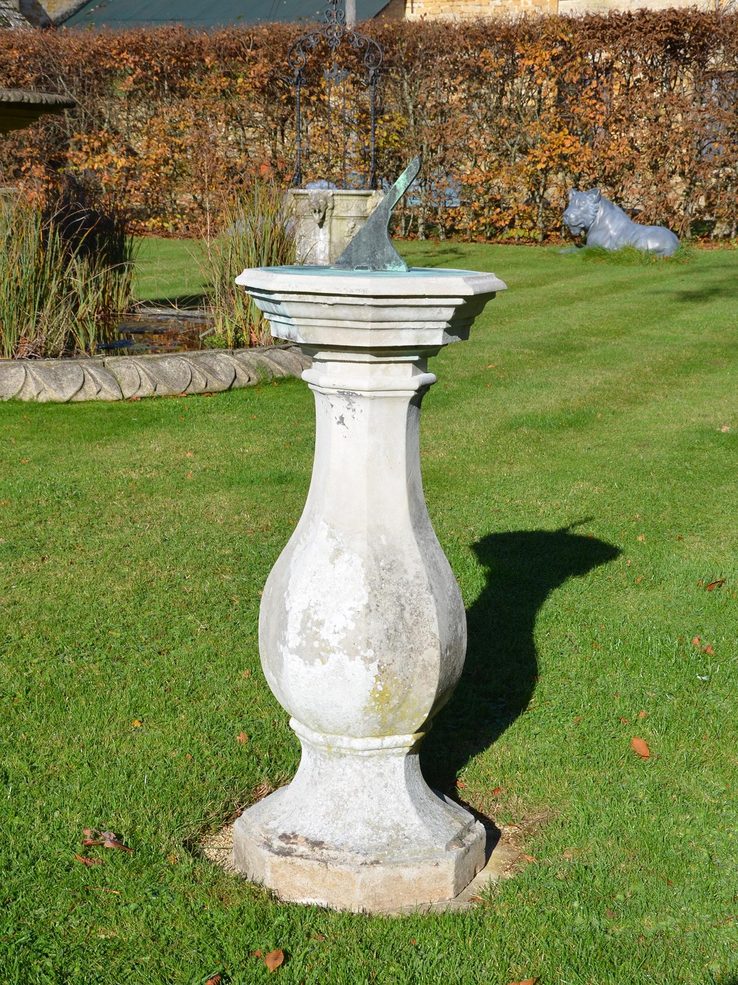garden sundial on pedestal
