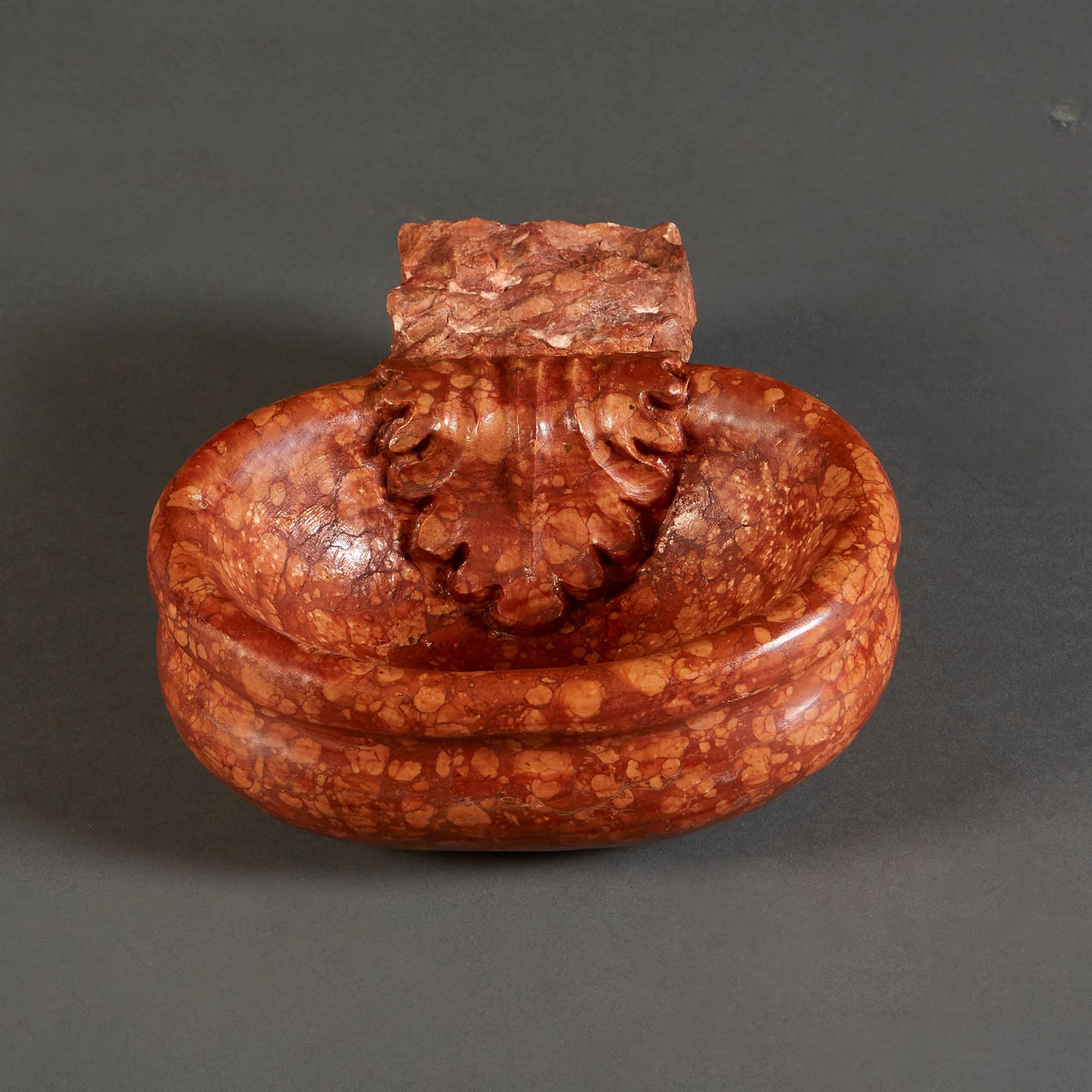 18th Century Red Marble Basin In Good Condition In London, GB