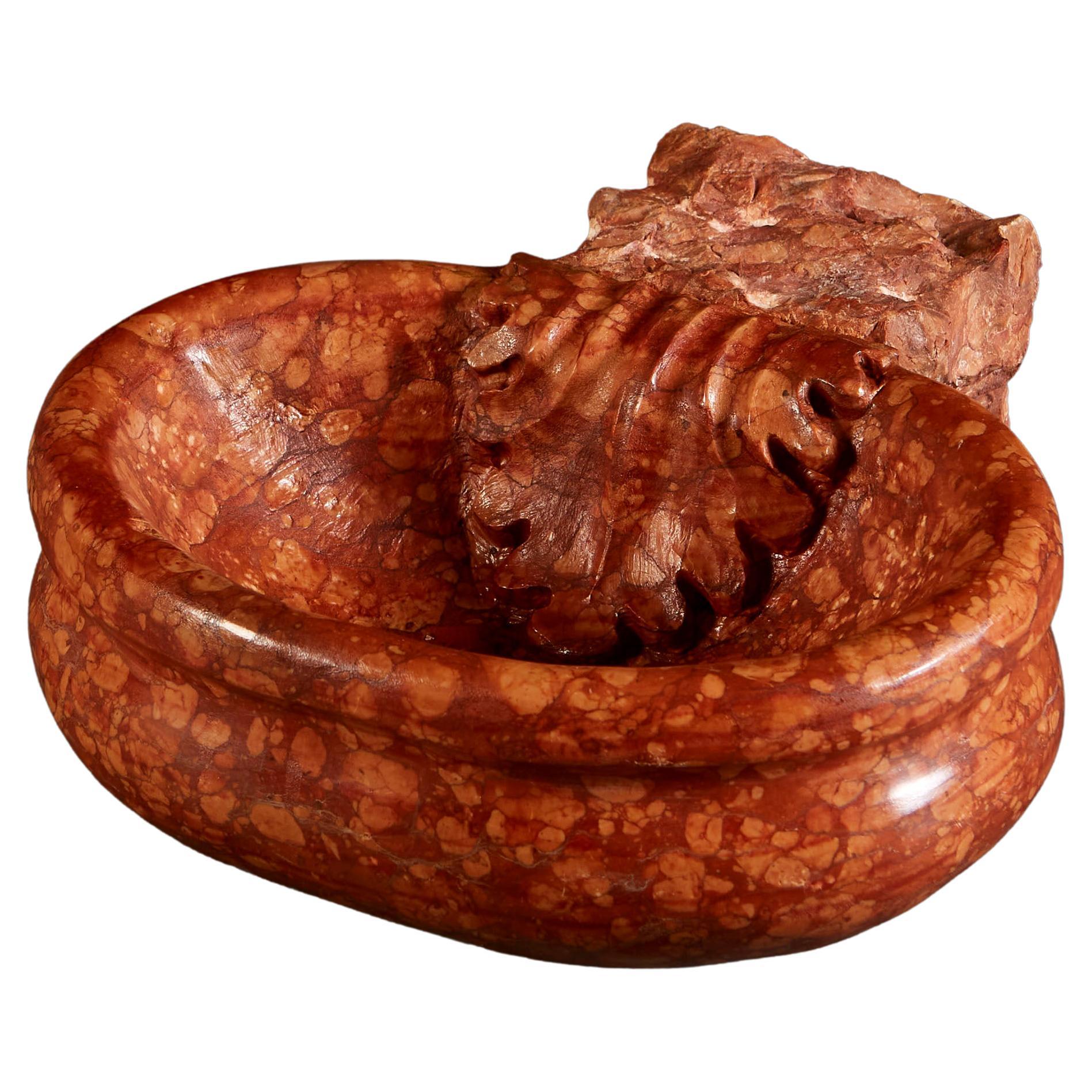 18th Century Red Marble Basin