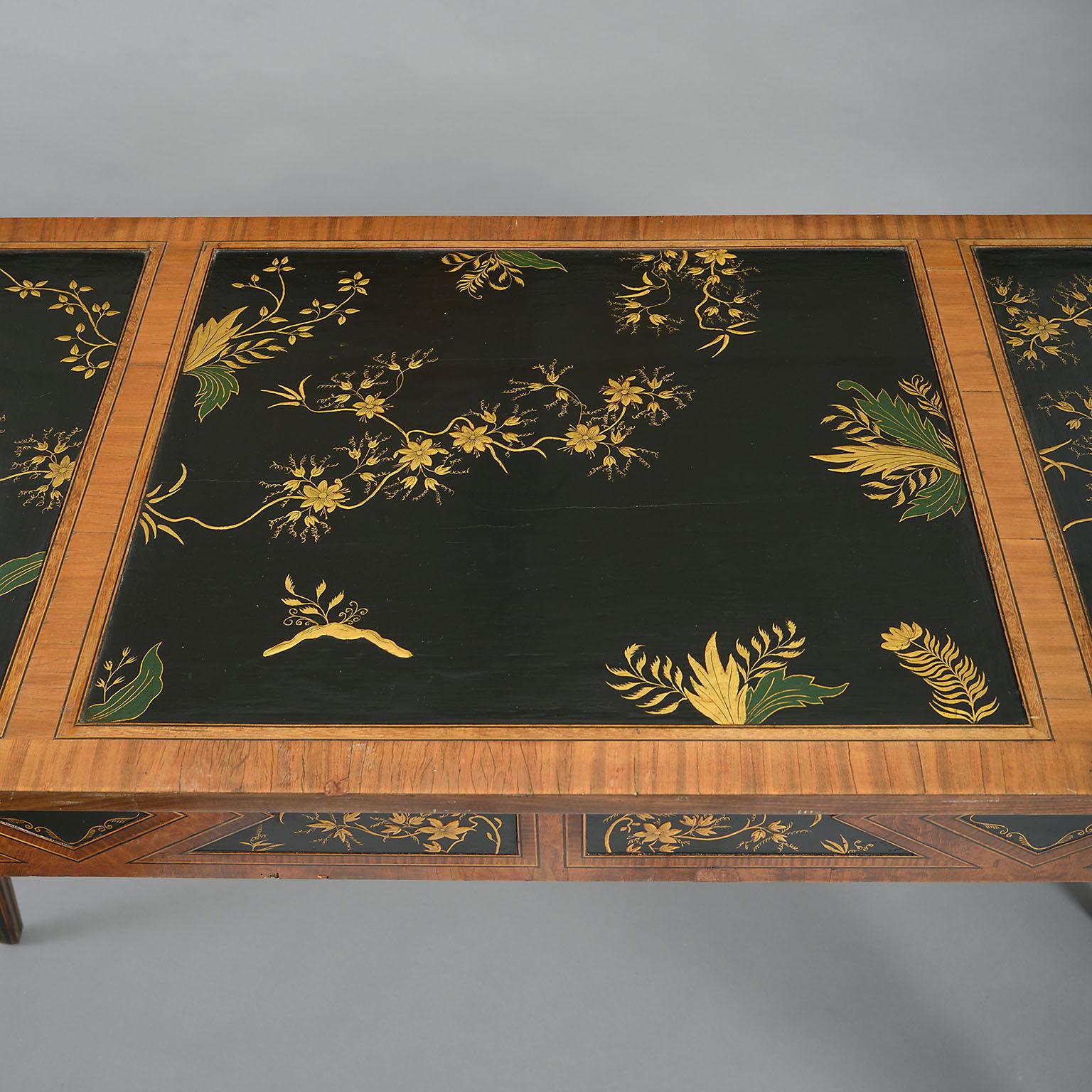 Dutch 18th Century Satinwood Side Table Inset with Lacquer Panels