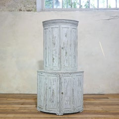 An 18th Century Swedish Gustavian Corner Cupboard